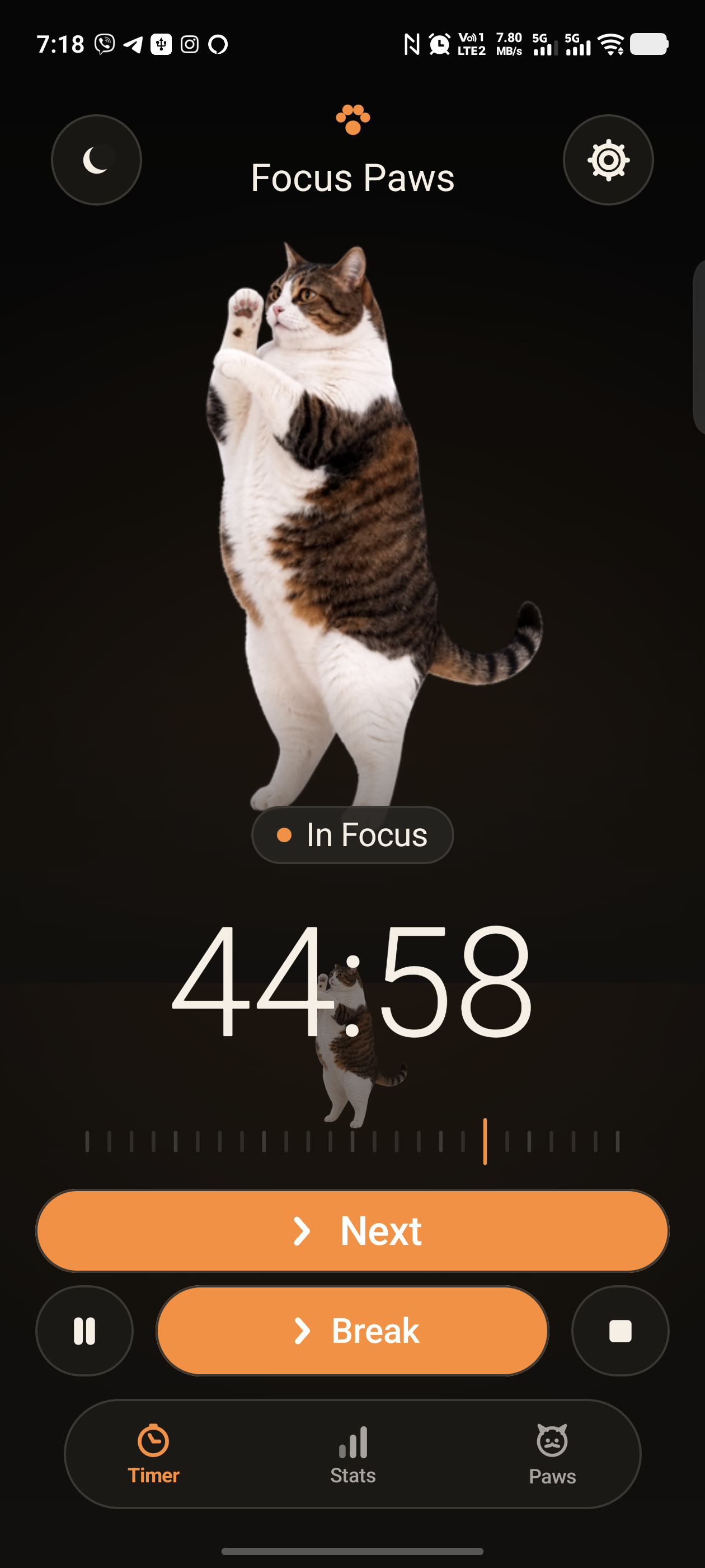 Peek bubble timer overlay