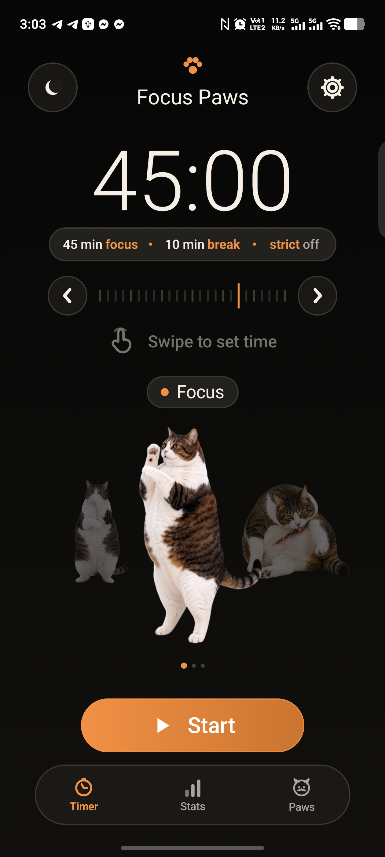 Strict Guard focus mode screen